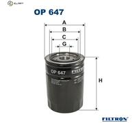 FILTRON OP 647 Oil filter