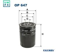 OIL FILTER OP 647 FOR FENDT AGRALE MAGIRUS-DEUTZ IVECO FORD 3.2LF 3L 912 2.8L MK