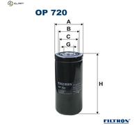 OIL FILTER OP 720 FOR VOLVO D12A340/D12D340/D12C340/D12D380/D12C380 12.1L 6cyl