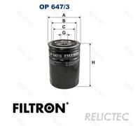 FILTRON OP 647/3 Oil filter