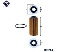 Oil filter Filter Insert OX 1076D MAHLE for AUDI VW