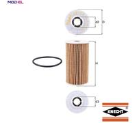 MAHLE OX 1138D Oil Filter - Oil Filter with Gasket/Gasket Set