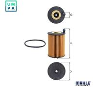 Oil filter Filter Insert OX 1266D MAHLE for AUDI A6 C8 A6 C8 Avant A7 Sportback