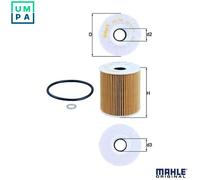 Oil filter Filter Insert OX 156D MAHLE for BMW LAND ROVER