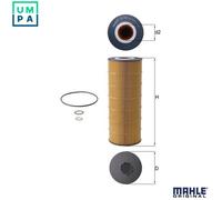 Mahle Original Oil Filter OX168D - OE Matching Fit & Quality, fits Mercedes Actros