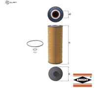 Mahle Original Oil Filter OX168D - OE Matching Fit & Quality, fits Mercedes Actros