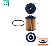 MAHLE OX 173/2D Oil Filter - Oil Filter with Gasket/Gasket Set