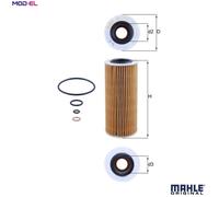 Oil filter Filter Insert OX 177/3D MAHLE for BMW X3 7 3 Coupe 5 3 3 Touring X5 6