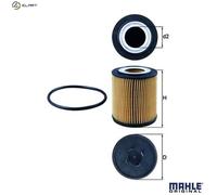 MAHLE OX 182D Oil Filter - Oil Filter with Gasket / Gasket Set