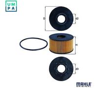 MAHLE OX 191D Oil Filter - Oil Filter with Gasket / Gasket Set