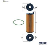 Mahle Original Oil Filter OX 196/3D with Gasket Set