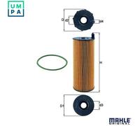 Mahle Original Oil Filter OX 196/3D with Gasket Set