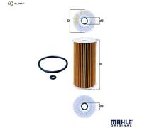 MAHLE Original Oil Filter OX201D - OE Fit for Mercedes A-Class/B-Class/Vaneo