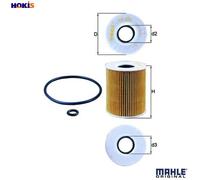 Mahle Oil Filter OX203D fits Ford Mondeo Mazda 6 - Genuine Part