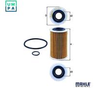 MAHLE OX 209D Oil Filter - Oil Filter with Gasket / Gasket Set