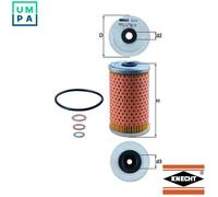 MAHLE OX 34D Oil Filter - Oil Filter with Gasket / Gasket Set