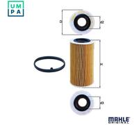 MAHLE OX 370D1 Oil Filter - Oil Filter with Gasket / Gasket Set