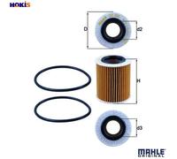 MAHLE OX 386D Oil Filter - Oil Filter with Gasket / Gasket Set