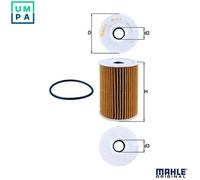 MAHLE Original Oil Filter OX 415D with Gasket – Fits Nissan Renault Opel Vauxhall