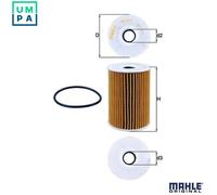 MAHLE Original Oil Filter OX 415D with Gasket – Fits Nissan Renault Opel Vauxhall