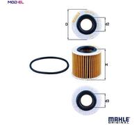 MAHLE ORIGINAL OX 416D1 Oil filter