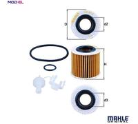 Mahle Original Engine Oil Filter OX 416D2 - With Gasket Set