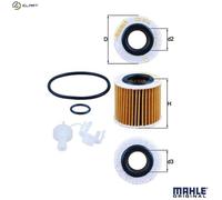 Mahle Original Engine Oil Filter OX 416D2 - With Gasket Set