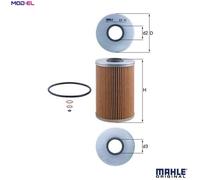 MAHLE OX 41D Oil Filter - Oil Filter with Gasket / Gasket Set