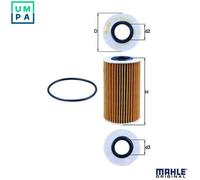 Mahle Original Oil Filter OX 554D1 - OE Matching Quality - Fits Lexus IS II, IS-F, RC, GS, LC