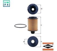 Oil filter Filter Insert OX 559D KNECHT for SAAB OPEL CHEVROLET