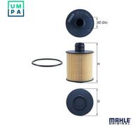 Mahle Original Oil Filter for Opel Combo B05 1.6D/2.0D 2012-on 0650111/650111/95511489