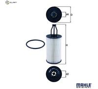 MAHLE Oil Filter Element - OX814D