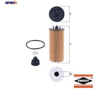 Mahle Oil Filter OX 815/1D by Knecht - 53mm outer, 22mm inner, 125mm height - for MINI/BMW