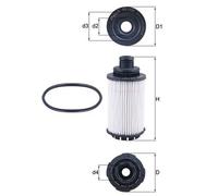 Oil filter Filter Insert OX 1137D KNECHT for OPEL ZAFIRA TOURER C INSIGNIA A