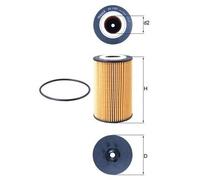 Oil Filter OX1161D Mahle 0001803009 1561840125 A0001803009 A1561840125 72434651