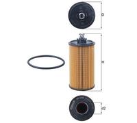 Oil Filter OX1245D Mahle 25195775 25195785 72506811 Genuine Quality Guaranteed