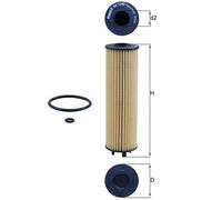 Oil Filter OX1340D Mahle 05L115466A 05L115562A