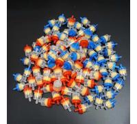 Oil filter part 100 PCS Fuel Filter Petrol Gas For Motorcycle Pit Dirt Bike ATV Go Kart Motocross(Blue with Red)