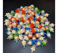 Oil filter part 100pcs Universal ATV Motorcycle Small Engine Frame Plastic Inline Fuel Filters Gas Gasoline Filter(Mixed colors)