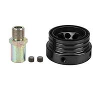 Oil Filter Sandwich Plate Adapter - Fit for Scion FR S 2012-2016, 2012-2019, GT86 Temp Pressure 2017 - Premium Aluminum Alloy, Resistant, Stable Performance (Black)