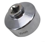 Oil Filter Socket Wrench Low Profile Metal Removal Tool 27mm 32mm 36mm Sizes Compatible with - and Vehicles, Silver(36MM)