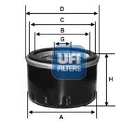 Oil filter Spin-on Filter 23.128.00 UFI for FIAT LANCIA SEAT AUTOBIANCHI