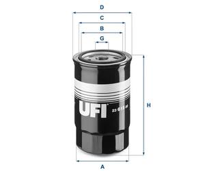 Oil filter Spin-on Filter 23.615.00 UFI for KIA HYUNDAI