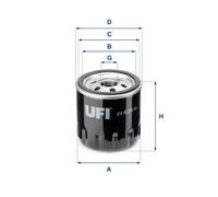 Oil filter Spin-on Filter 23.628.00 UFI for RENAULT NISSAN MERCEDES-BENZ DACIA