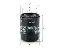 MANN-FILTER Oil Filter Spin-On W 7040 – Fits CASE IH, Farmlift, Volvo, New Holland