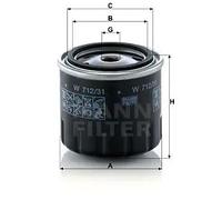 MANN-FILTER W 712/31 Oil filter