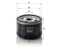 Oil filter Spin-on Filter MW 75 MANN-FILTER for BMW HP C K R 1200 R 900 i3 R