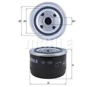 Mahle Oil Filter OC102 Fits Vauxhall Carlton Frontera Senator - 1984 to 1998