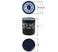Oil filter Spin-on Filter OC 1243 MAHLE for ISUZU D-MAX II