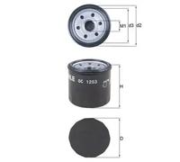 Oil filter Spin-on Filter OC 1253 MAHLE for CHEVROLET OPEL DAEWOO DAIHATSU